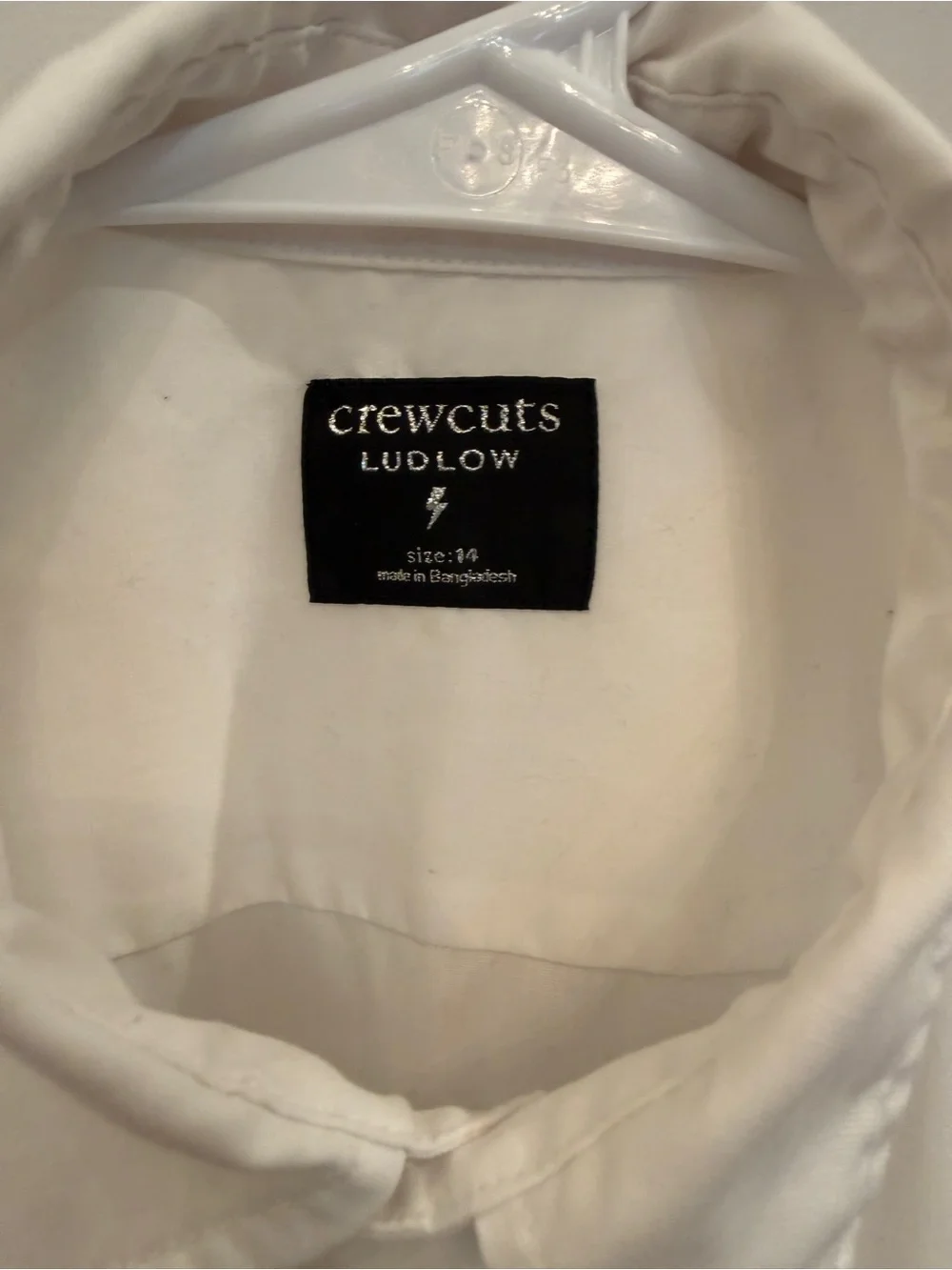 Crewcuts Boys' Ludlow Classic White Dress Shirt, size 14